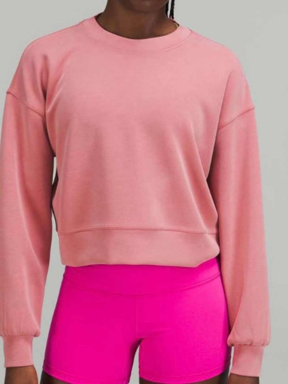 NWT Lululemon Perfectly Oversized Cropped Crew Brier Rose size 6